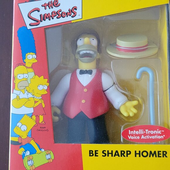 NEW Homer Simpson Playmates Be Sharp Homer Figure The Simpsons NWT - Picture 6 of 6
